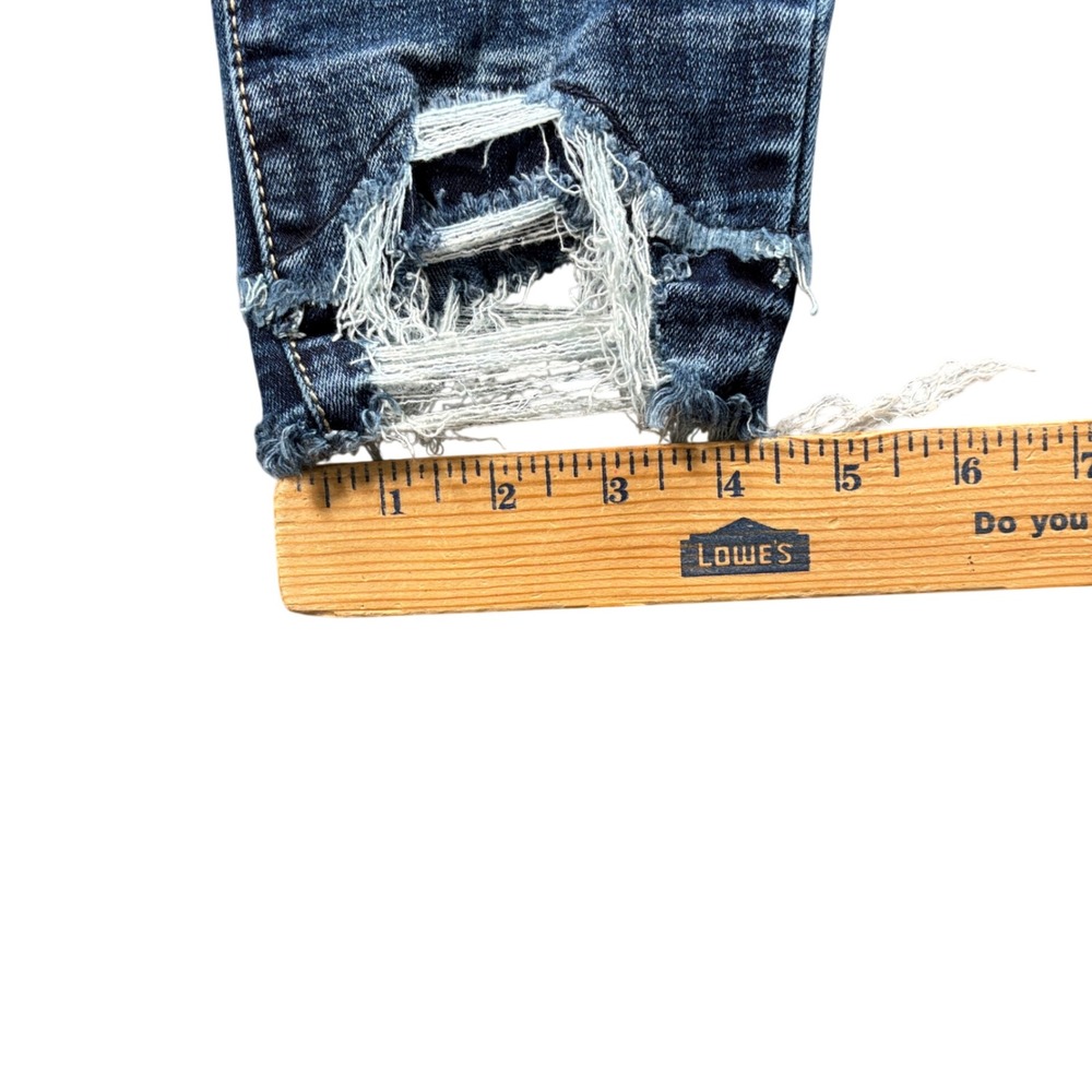 BKE Gabby Ankle Skinny Jeans Womens 31 Blue High Rise Curvy Distressed Hem - Picture 7 of 10